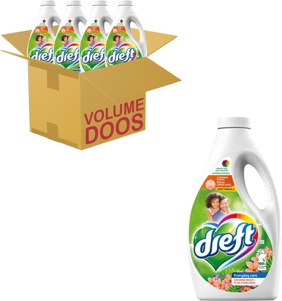 Dreft - Wasmiddel - Vloeibaar wasmiddel - Amazonian Rain - 32wb/1,44L x 4