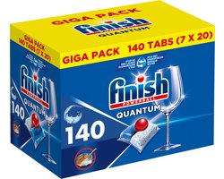 Finish Quantum All in One regular vaatwastabletten - 140 capsules