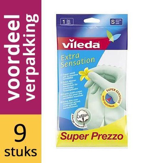 Vileda Huishoud Handschoenen Extra Sensitive S
