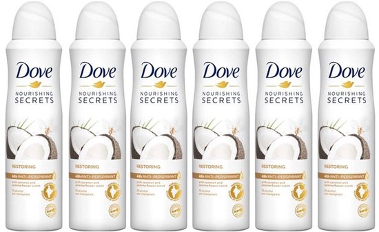 Dove Deospray – Restoring Ritual Coconut & Jasmine 6 x 150 ml
