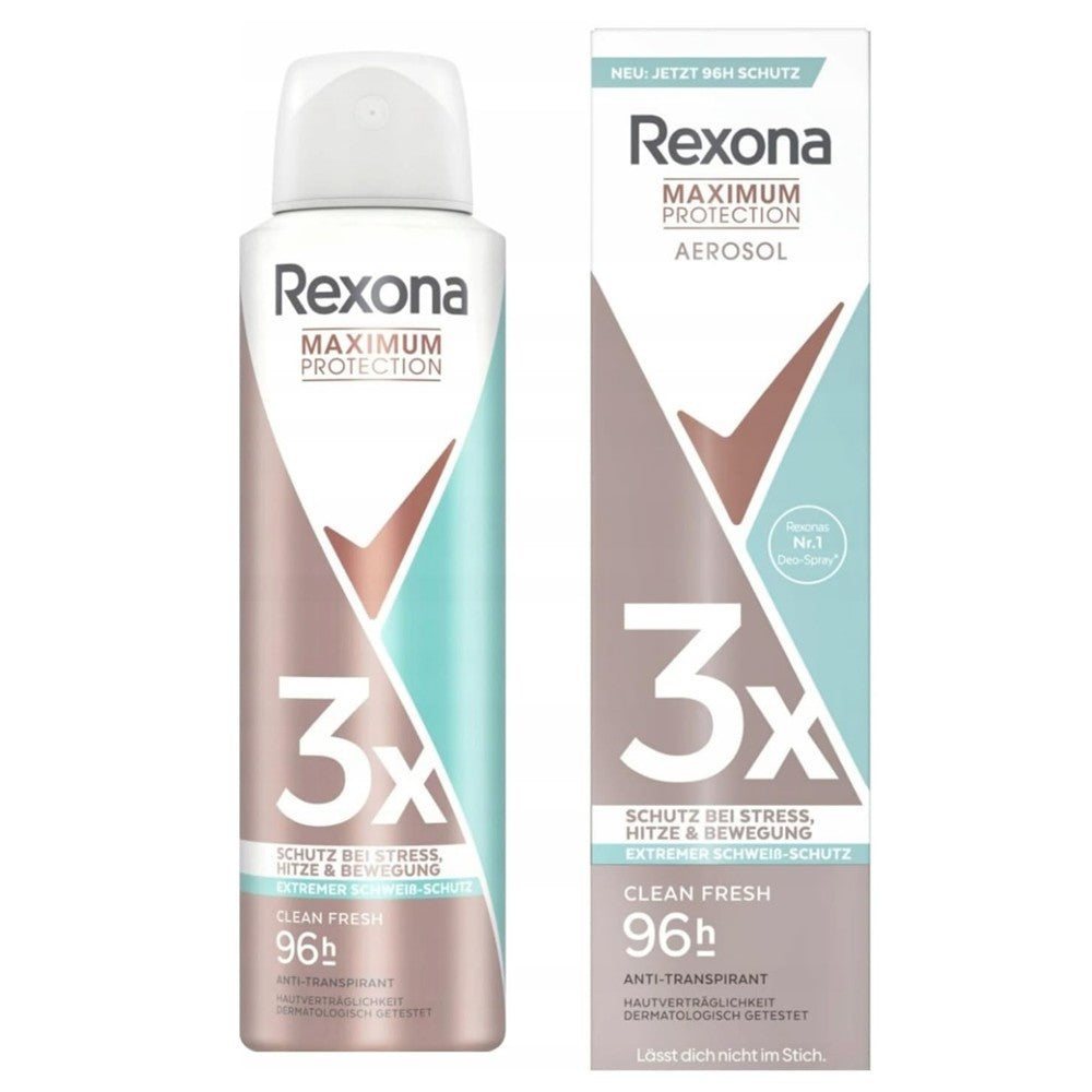Rexona - Deodorant - Spray - Maximum Protection - Clean Fresh - 96H - 150ml