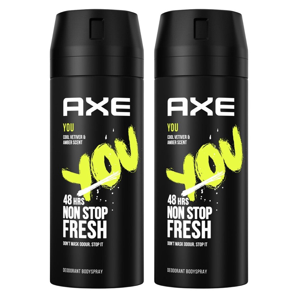 Axe - Deodorant - Spray - You - Cool Vetiver & Amber - 2x150ml