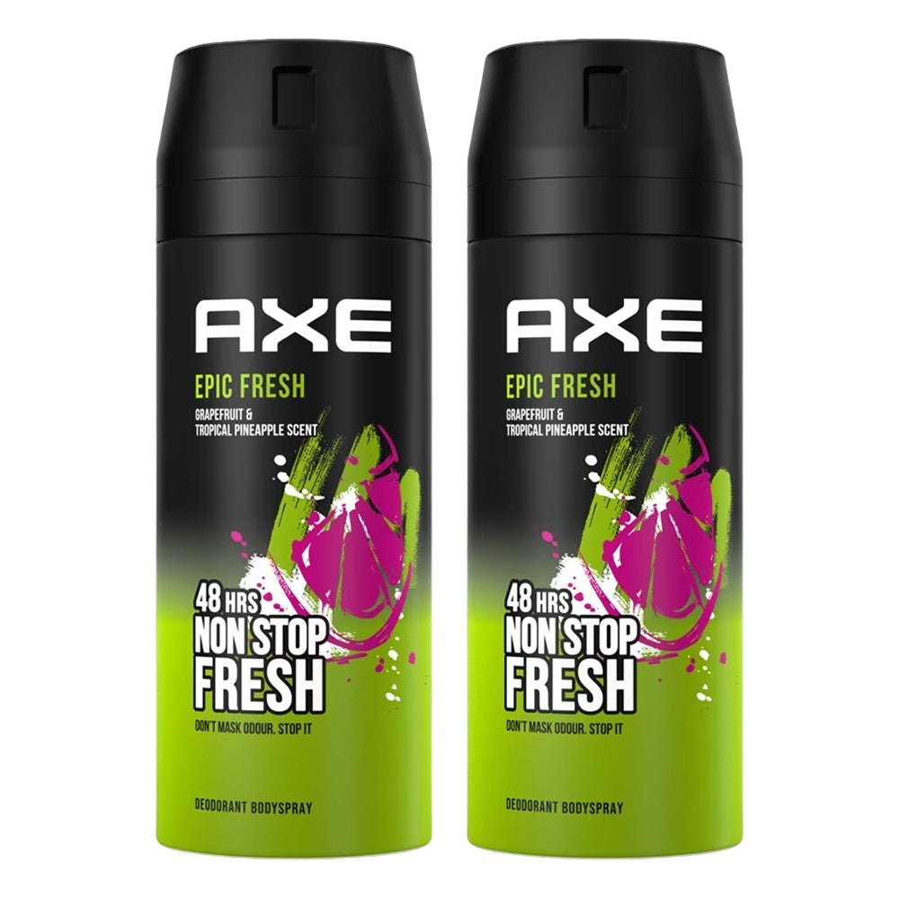 Axe - Deodorant - Spray - Epic Fresh - Grapefruit & Tropical Pineapple - 2x150ml
