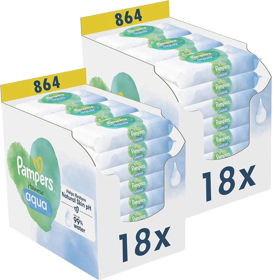 Pampers - Harmonie Aqua - Billendoekjes - 1728 doekjes - 36 x 48