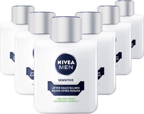 NIVEA Men Aftershave Balsem - Sensitive - Voordeelverpakking 6 x 100 ml