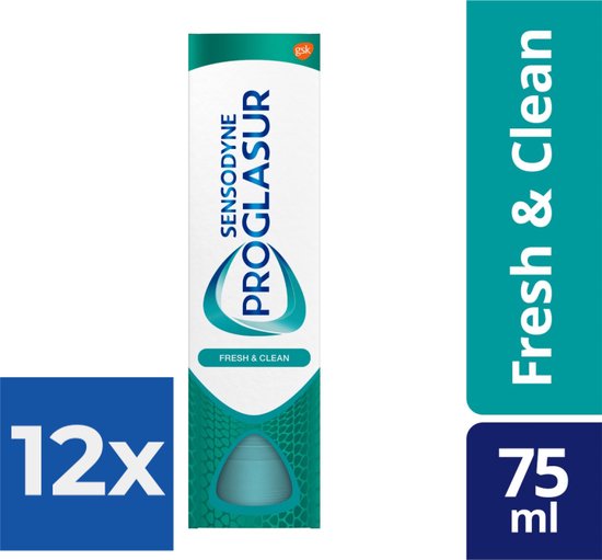 Sensodyne - Tandpasta - Pro Glasur - Fresh & Clean - 75ml x 12