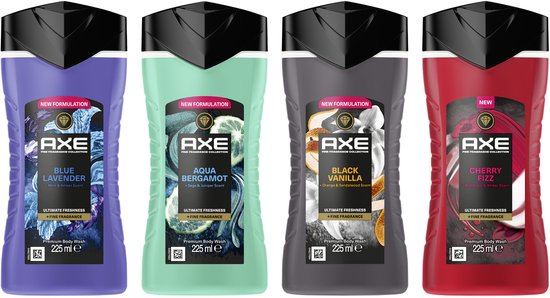 AXE Fine Fragrance Collection Mixset - Douchegel - 4 x 225 ml - Voordeelverpakking