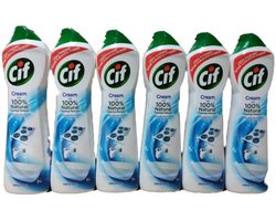 Cif Cream Original - 100 % Natural Cleaning Particles - 6 x 500 ml - Voordeelverpakking