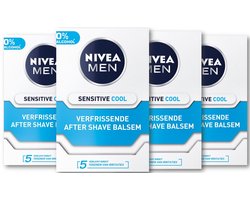 Nivea Men Sensitive Cool Verfrissende After Shave Balsem Multi Pack - 4 x 100 ml
