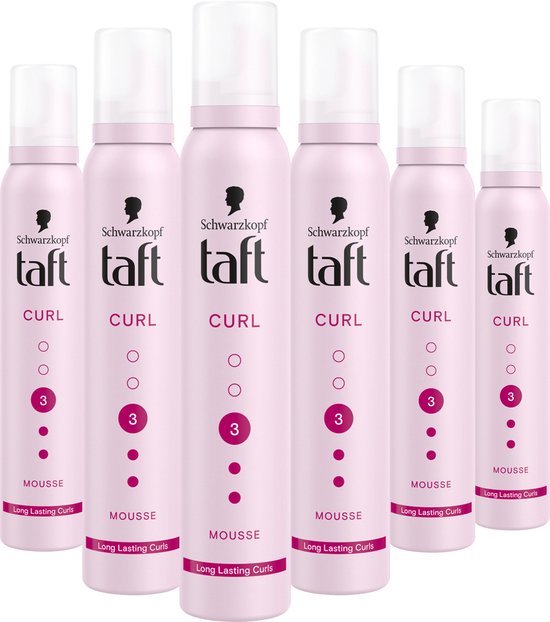 Taft Styling Mousse Curl - Haarstyling - Haarmousse - Krullende Haartypes - Voordeelverpakking - 6x 200 ml