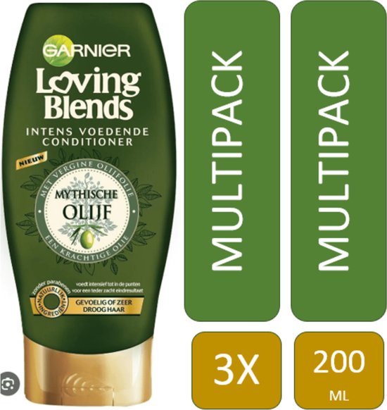 ULTRA DOUX - LOVING BLENDS - BOTANIC THERAPY - OLIJF - HAAR CONDITIONER - CREME SPOELING - VEGAN FORMULE - SILICONENVRIJ - ALLE HAARTYPES - HAARBALM - BULK VOORDEEL - 3X 200ML