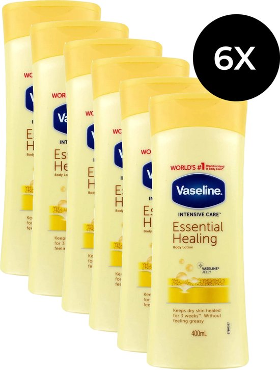 Vaseline Bodylotion – Essential Healing - Voordeelverpakking 6 X 400 ML