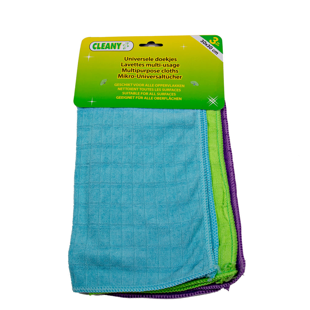 Universele doekjes - 3 stuk per set - 30 x 30 cm - doek - kuis doek- microvezeldoekjes - geschikt voor alle oppervlakken