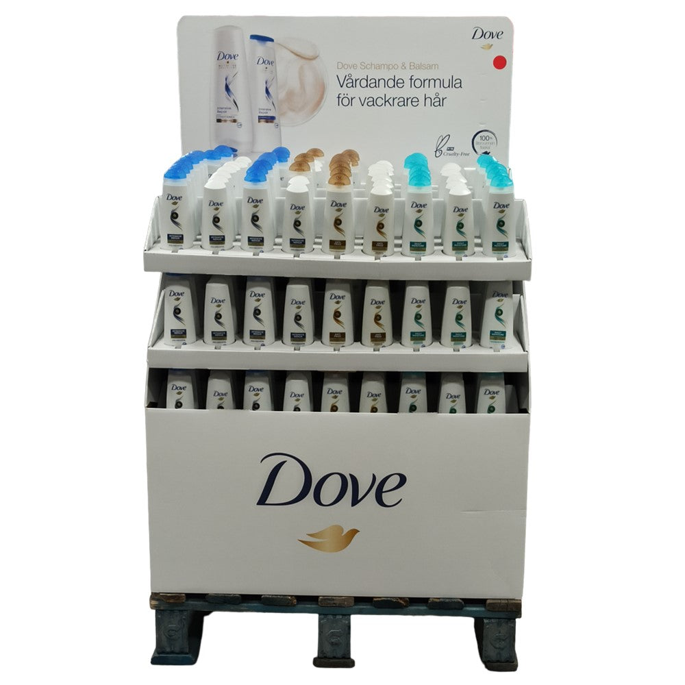 Dove - Display - Shampoo + Conditioner - 6 Assortimenten - 243 Stuks