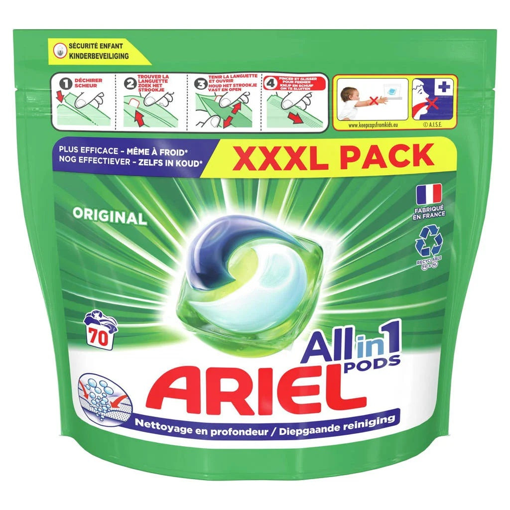 Ariel - Wasmiddel - Pods - All in 1 Pods - Original - 70Wb/1764g