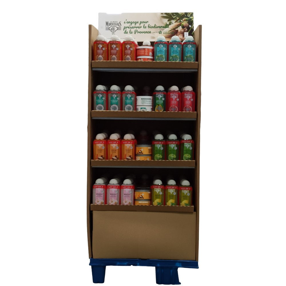 Le Petit Marseiliais - Display - 124xShampoo 2x250ml - 24xHaarmasker 300ml - 12 Assortimenten - 148 Stuks