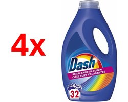4x Dash Gel Color Vloeibaar Wasmiddel Stralnde Kleuren 32w 1440ml