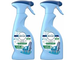 Febreze Textielverfrisser Spray - Anti-bacteriële - Morning Freshness - 2x 500ml - Verwijdert nare geuren