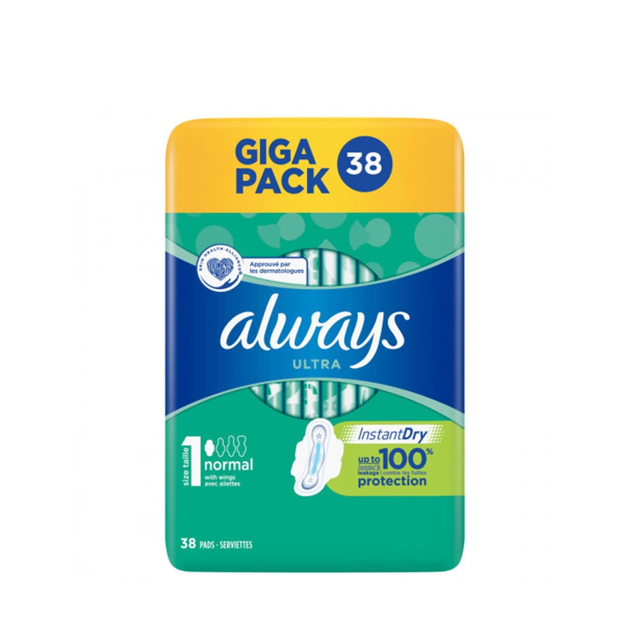 Always Ultra - Maandverband - 1 Normal With Wings - Instant Dry - 38 Stuks
