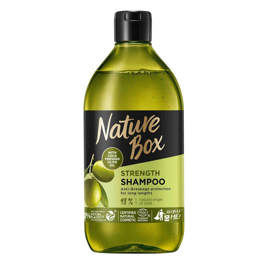 Nature Box - Shampoo - Strength - With Cold Pressed Olive Oil - 385ml