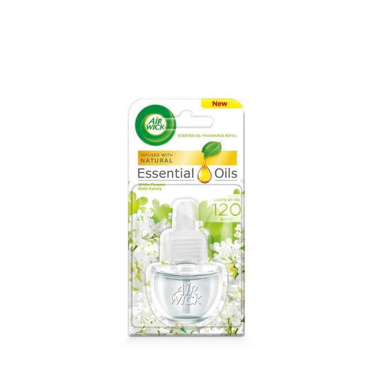 Air Wick Essential Oils - Luchtverfrisser - Navulling - White Flowers - 19ml