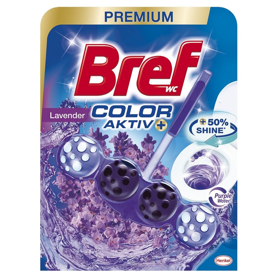 Bref - Toiletblok - Lavender - Color Aktiv - Premium - 50g