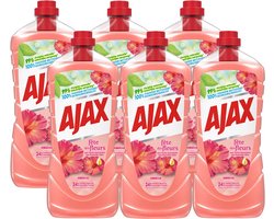 Ajax Allesreiniger Fête Des Fleurs Hibiscus 6 x 1,25L - Voordeelverpakking