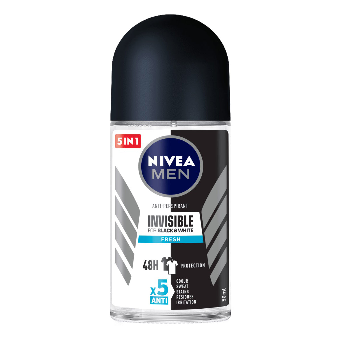 Nivea Men - Deodorant - Roller - Black & White Invisible Fresh - 50ml