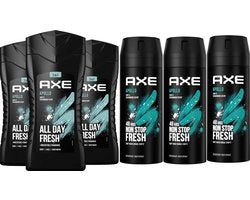 Axe Apollo MIX - 3x Apollo Douchegel & 3x Apollo Deo Spray