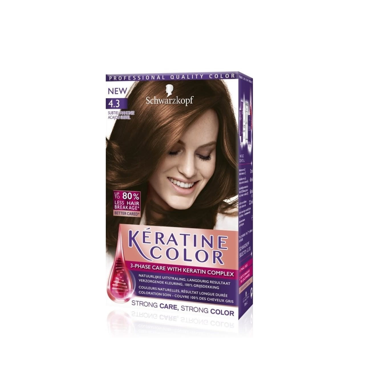 Schwarzkopf Keratine Color - Haarverf - 4.3 - Subtiel Mahonie - 154,5ml