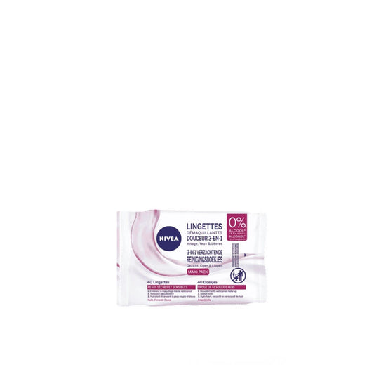 Nivea - Gezichtsreiniging - 3-in-1 Verzachtende - Gezicht, Ogen en Lippen - 25st