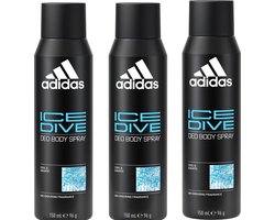 Adidas Deo Spray - Ice Dive  - Voordeelverpakking 3 x 150 ml