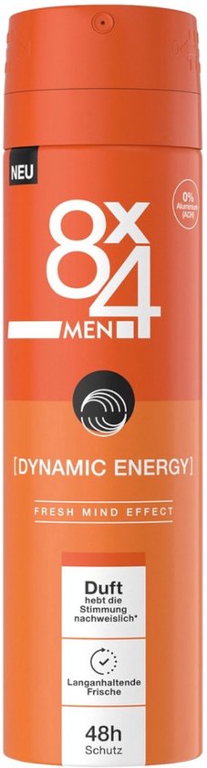 8 x 4 Deospray Men - Dynamic Energy 150 ml
