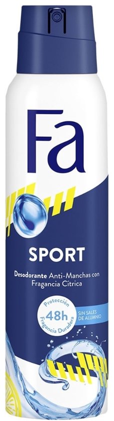 Fa - Deodorant Spray - Sport - Citroen - Tegen Vlekken - 48 uur Bescherming - 150 ml