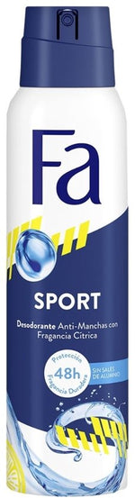 Fa - Deodorant Spray - Sport - Citroen - Tegen Vlekken - 48 uur Bescherming - 150 ml