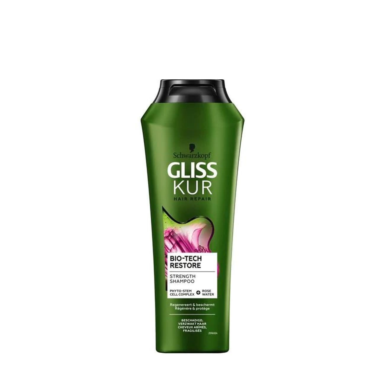 Gliss Kur - Shampoo - Bio-Tech Restore - Beschadigd Verzwakt Haar - 250ml