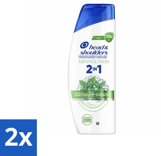 Head & Shoulders – 2-in-1 – Menthol Fresh – 300 ml - Voordeelverpakking - 2 stuks