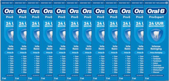 Oral-B Pro-Expert Intense Reiniging - Voordeelverpakking 12 x 75 ml - Tandpasta