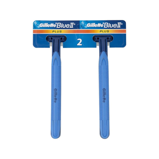 Gillette Blue II Plus - Scheermesjes - Chromium Coating - 2 Stuks