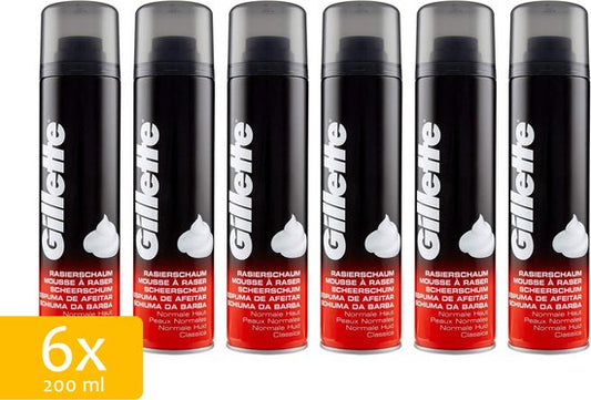 Gillette Basic Scheerschuim Regular Voordeelverpakking 6x 200ml