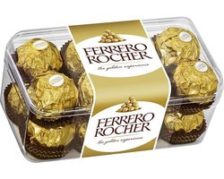 Ferrero Rocher chocolade - fijne wafeltjes met hazelnootvulling - 16 stuks x 5