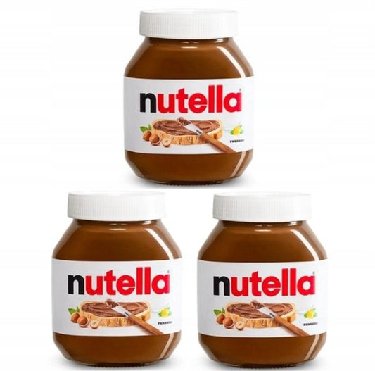 Nutella hazelnootpasta - romige textuur voor brood en pannenkoeken - 3 x 1kg