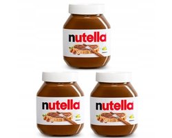 Nutella hazelnootpasta - romige textuur voor brood en pannenkoeken - 3 x 1kg