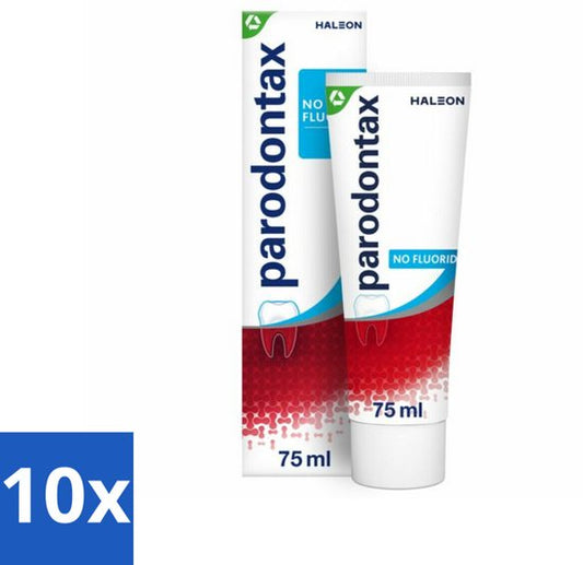 Parodontax – Tandpasta – Zonder Fluoride – 75 ml - Bulkverpakking - 10 stuks