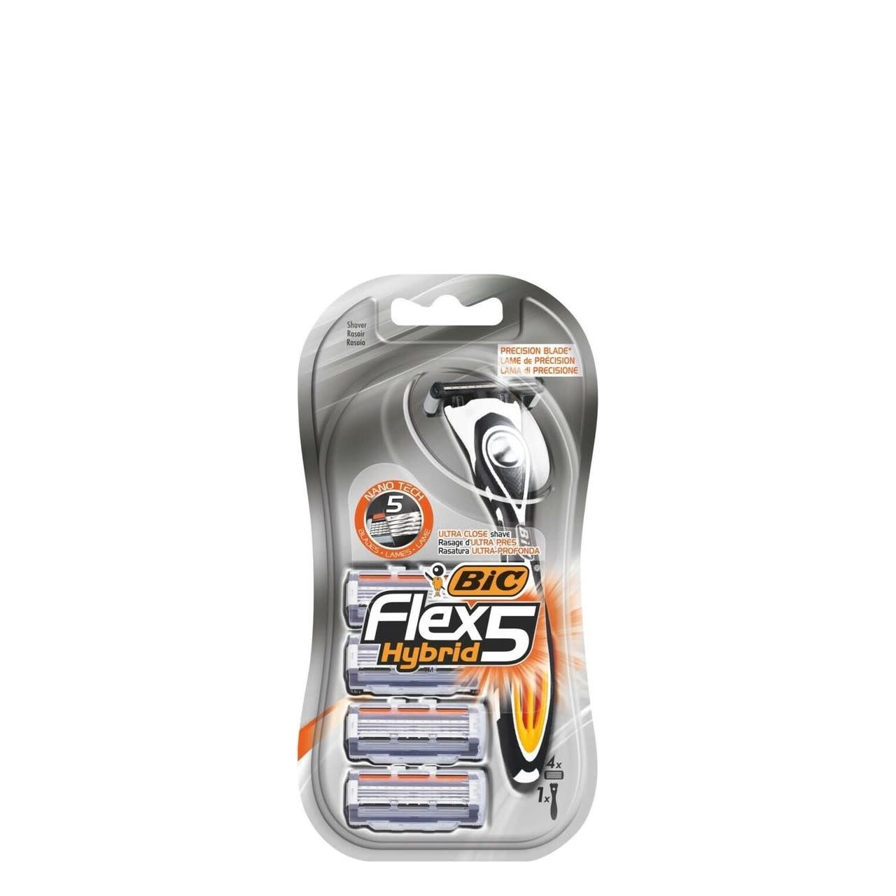 Bic Flex 5 Hybrid - Scheermesjes - 5 Messen - 4 Reservekoppen - 1 Stuk