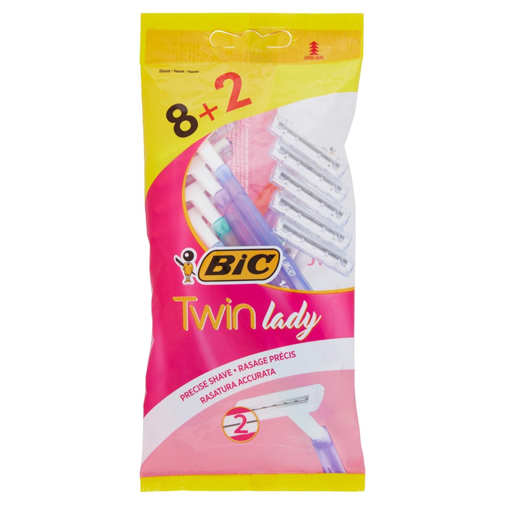 Bic Twin Lady - Scheermesjes - 2 Messen - Precise Shave - 10 Stuks