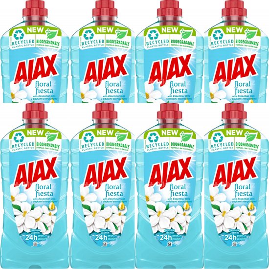 Ajax Allesreiniger – Jasmijn - 8x1000ml - Voordeelverpakking
