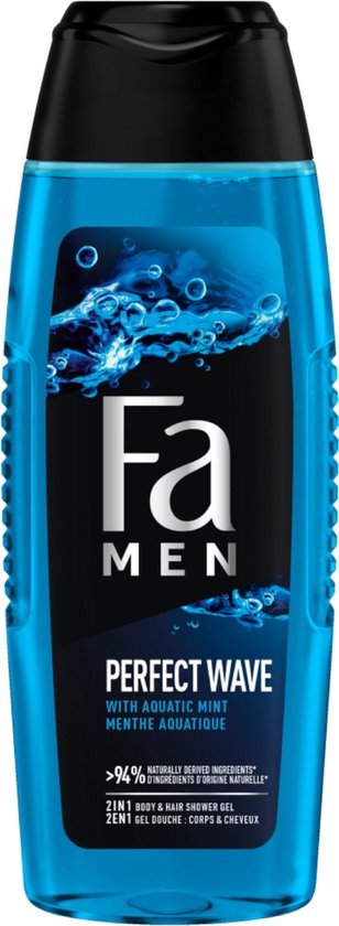 Fa Men - Perfect Wave - 2 in 1 Douchegel & Shampoo - Menthol - 250 ml