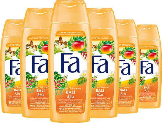 Fa Bali Kiss - Douchegel - Voordeelverpakking - 6 x 250 ml