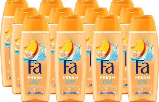 Fa Showergel - Peach Pacific - Geur van Mango en Vanillebloesem - Douchegel - Voordeelverpakking - 12 x 250 ml